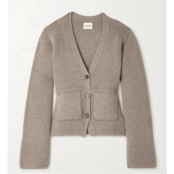 KHAITE Sweaters - KHAITE NWT Scarlet Cashmere Cardigan Sweater Barley, size Medium